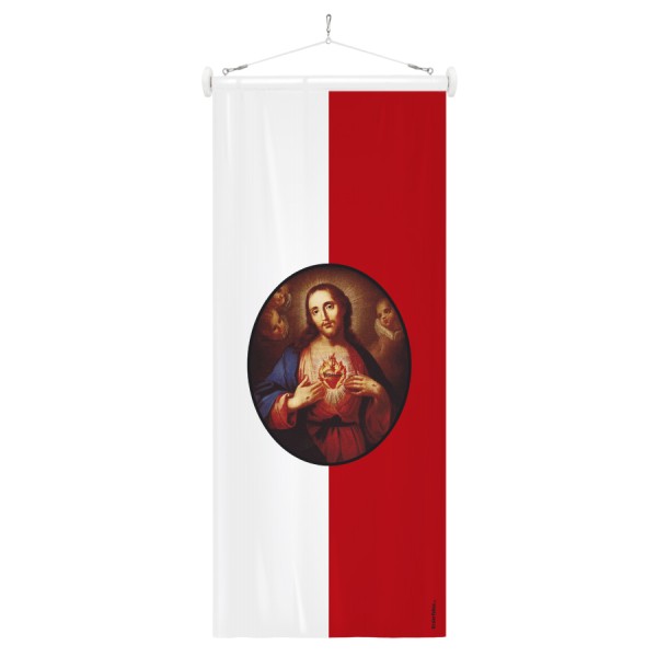 Tiroler-Bannerfahne mit Herz Jesu
