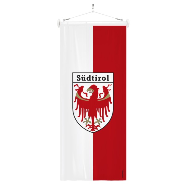 Tiroler-Bannerfahne mit Südtiroler Landeswappen und Südtirol